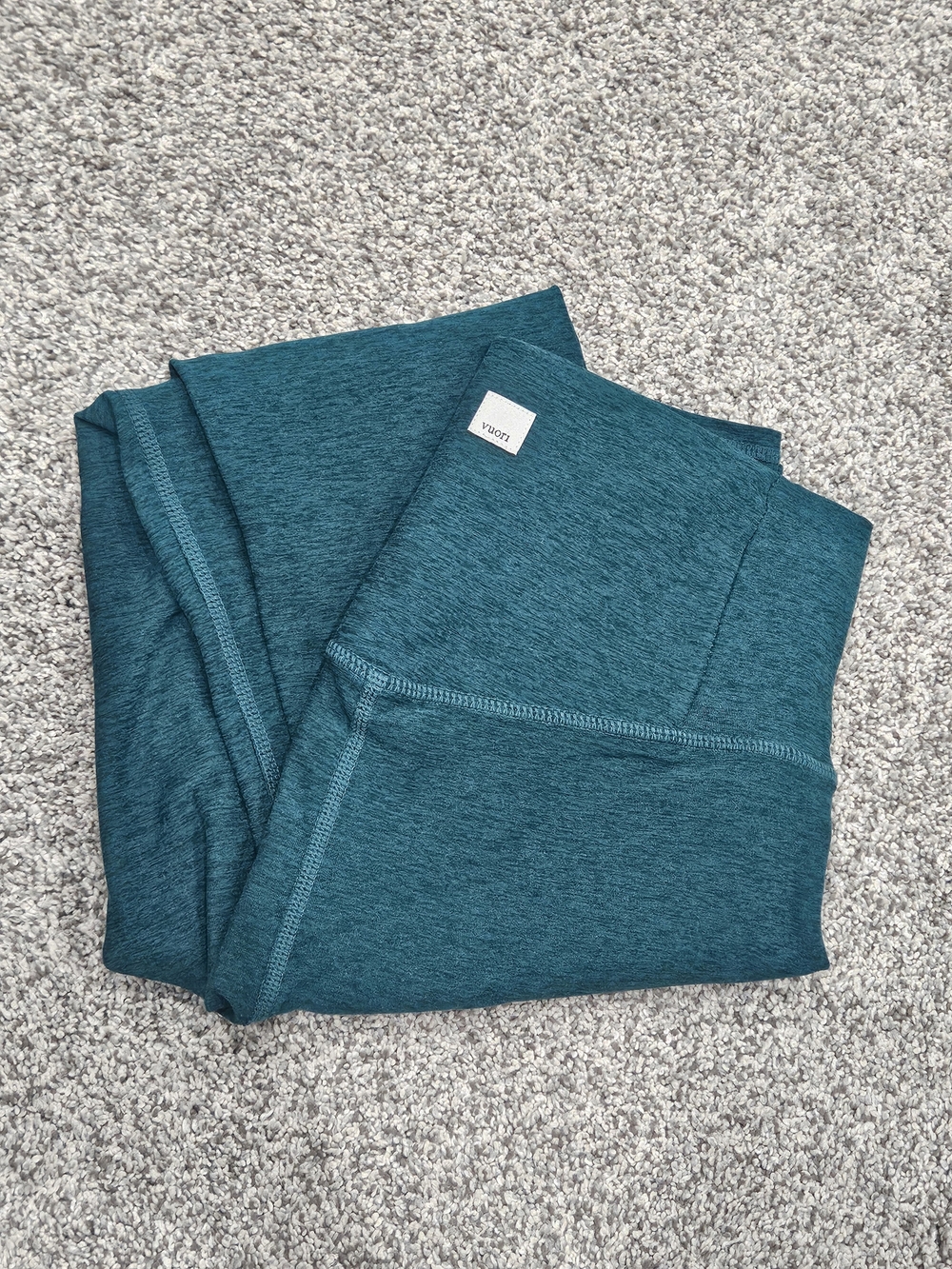Vuori Teal / Green Heather Performance Leggings